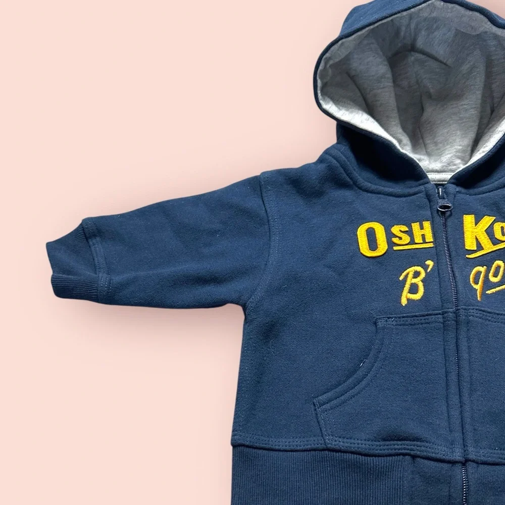 Baby OshKosh B'gosh Navy Blue Zip-Up Hoodie Sweatshirt